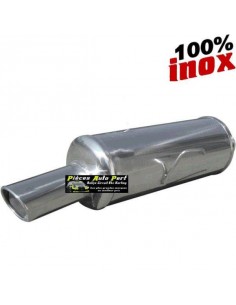 Silencieux échappement arrière Inox 1 sortie X-Race Diamètre 90mm PEUGEOT 206 GT WRC