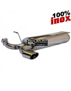 Silencieux échappement arrière Inox 1 sortie Ovale Diamètre 120x80mm PEUGEOT 206 RC 2l0 16v