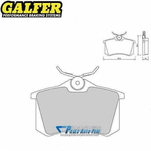 Plaquettes de freins Arrière GALFER Sport Vw Corrado 1l8i 16v