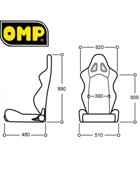 Siège baquet Fibre FIA OMP WRC