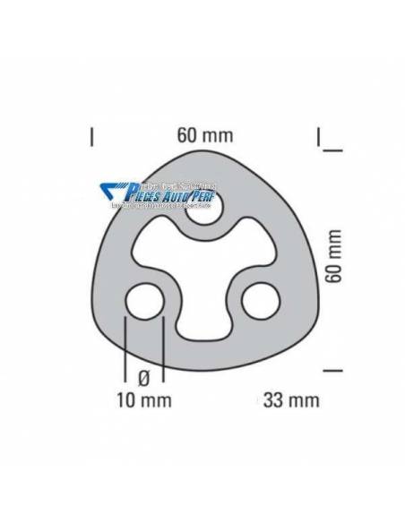 Silentbloc d'échappement Universel Renforcé en Polyuréthane Type 23