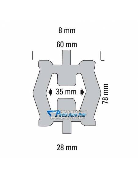 Silentbloc d'échappement Universel Renforcé en Polyuréthane Type 28