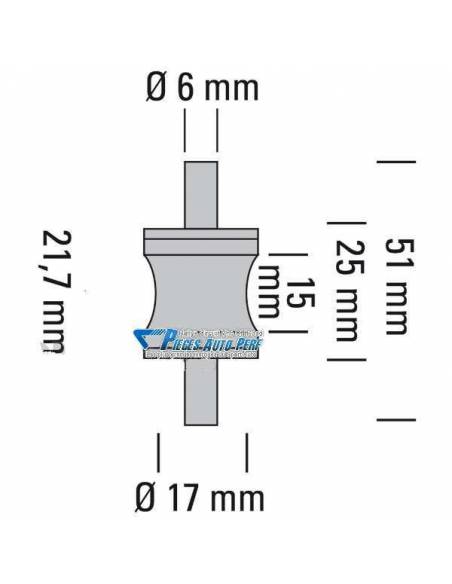 Silentbloc d'échappement Universel Renforcé en Polyuréthane Type 65