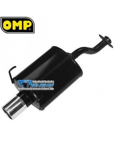 Silencieux Echappement Acier/Inox 1 sortie Ronde Diamètre 100mm Honda Civic 1l6 16v Vtec 1993 et après