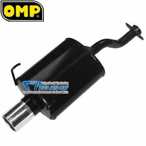 Silencieux Echappement Acier/Inox 1 sortie Ronde Diamètre 100mm Honda Civic 1l6 16v Vtec 1993 et après