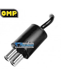 Silencieux Echappement Acier/Inox 2 sorties Ronde Diamètre 76mm Fiat Coupé 2l0 Turbo 20v