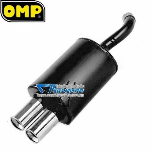Silencieux Echappement Acier/Inox 2 sorties Ronde Diamètre 76mm Fiat Coupé 2l0 Turbo 20v