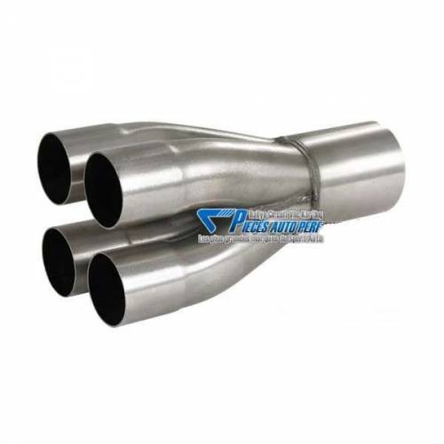 Jonction Echappement 4 en 1 Inox 4x45mm/1x76mm