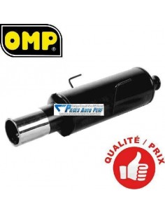 Silencieux Acier simple sortie Ronde Diamètre 100mm Citroen Saxo 1l6 16v VTS 2001 et après