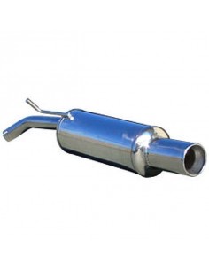 Silencieux échappement Inox 1 sortie Ronde 102mm Citroen C2 1l6 16v VTS 2