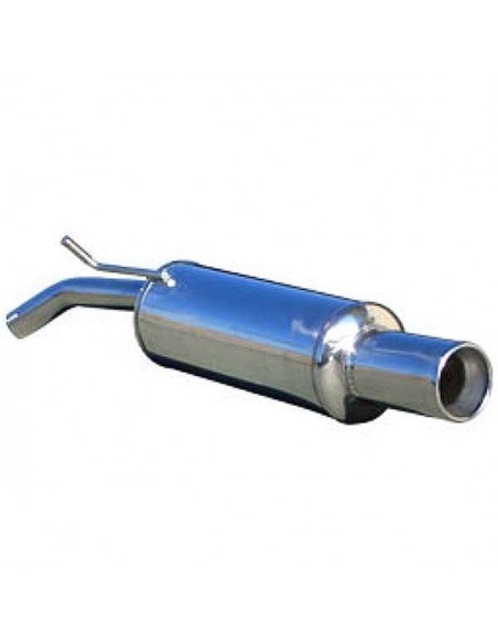 Silencieux échappement Inox 1 sortie Ronde 102mm Citroen C2 1l6 16v VTS