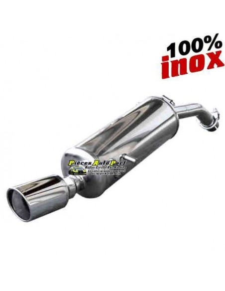 Silencieux échappement Inox 1 sortie X-Race 90mm Citroen C2 1l6 16v VTS