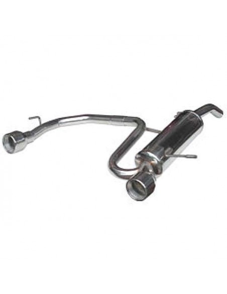 Silencieux échappement Duplex Inox 2x1 sortie Ronde 102mm Citroen C2 1l6 16v VTS