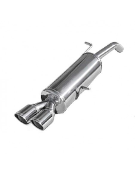 Silencieux échappement Inox 2 sorties X-Race 80mm Citroen DS3 1l6 16v Turbo