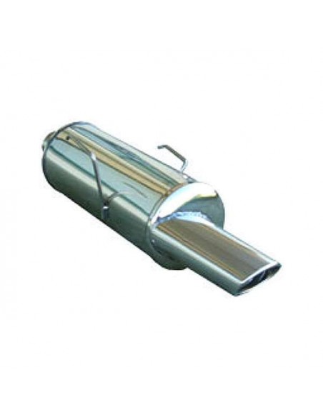 Silencieux échappement Inox 1 sortie Ovale 120x80mm Citroen Saxo 1l6 16v VTS