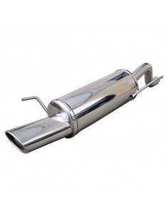 Silencieux échappement Inox 1 sortie Ovale diamètre 120x80mm Fiat Grande Punto 1l4 Turbo T-Jet 2