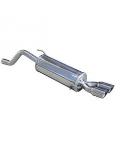 Silencieux échappement Inox 2 sorties Racing diamètre 70mm Fiat Grande Punto 1l4 Turbo T-Jet 2