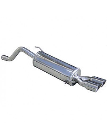Silencieux échappement Inox 2 sorties Racing diamètre 70mm Fiat Grande Punto 1l4 Turbo T-Jet