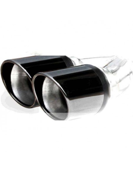 Silencieux échappement Inox 2 sorties X-Race Black diamètre 80mm Peugeot RCZ 1l6 16v THP 156cv