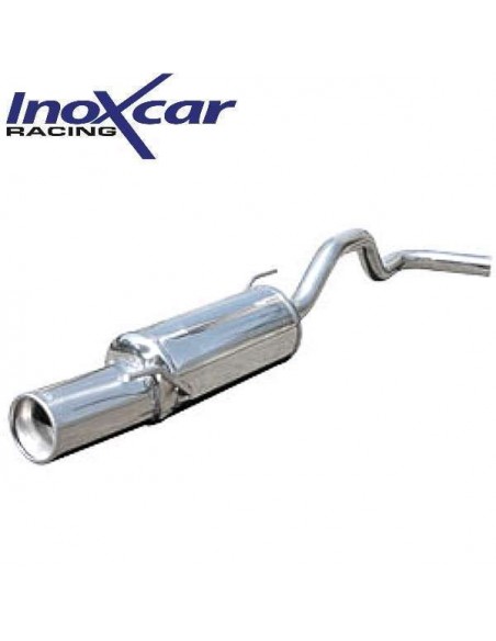 Silencieux échappement Inox 1 sortie Ronde 102mm Volkswagen Polo 6N 1l4 16v