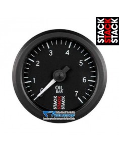 Manomètre pression d'Huile STACK Diamètre 52mm 0/7 Bars fond Noir