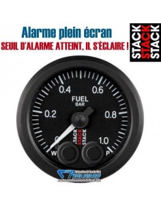 Manomètre pression d'essence STACK PRO-CONTROLE 52mm 0/1 Bar