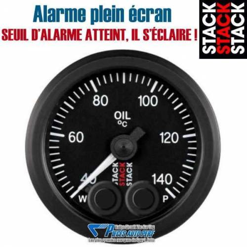 Manomètre température d'huile STACK PRO-CONTROLE 52mm 40/140°