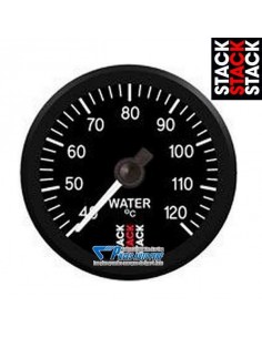 Manomètre température d'Eau STACK PRO Diamètre 52mm 40/125° fond Noir
