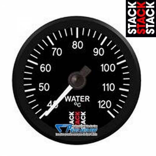 Manomètre température d'Eau STACK PRO Diamètre 52mm 40/125° fond Noir