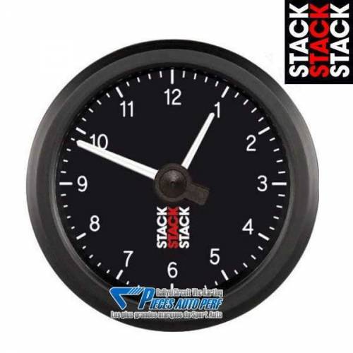Manomètre Horloge analogique STACK PRO Diamètre 52mm fond Noir