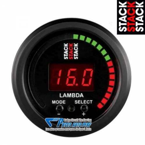 Manomètre Analyseur de richesse STACK Diamètre 52mm fond Noir