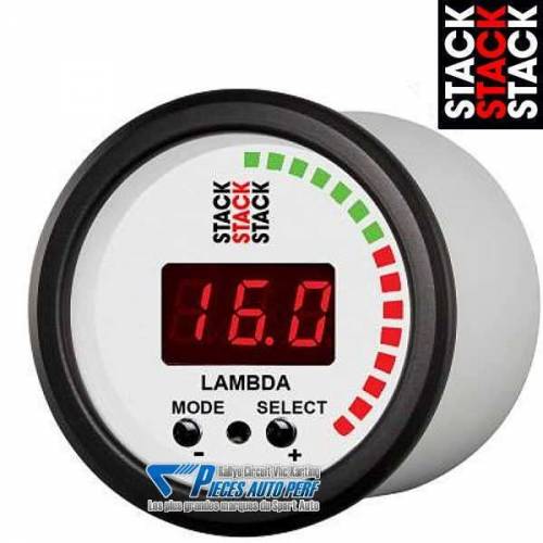 Manomètre Analyseur de richesse STACK Diamètre 52mm fond Blanc
