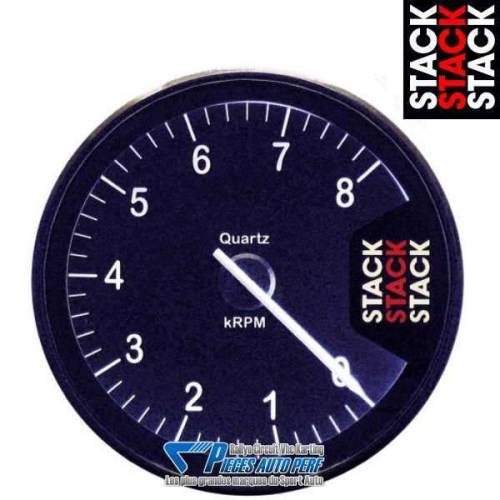 Compte-tours STACK PRO ST 400 Diamètre 80mm 0/8000 RPM Fond Noir