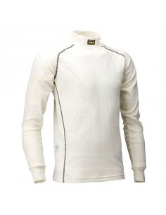 T-shirt FIA manches longues OMP Classic-S Nomex Blanc
