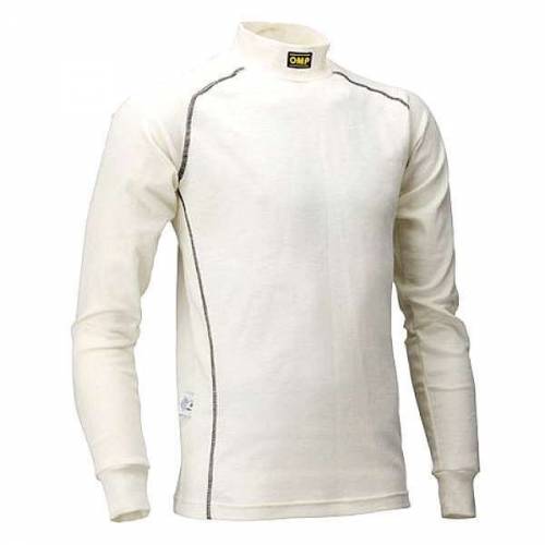 T-shirt FIA manches longues OMP Classic-S Nomex Blanc