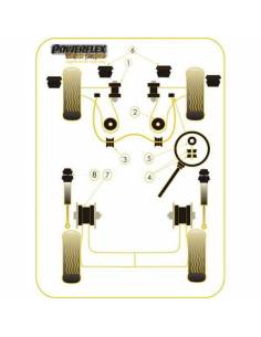 2 Silentblocs renforcés Black fixations de barre anti-roulis avant Volkswagen Corrado