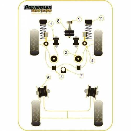 2 Silentblocs renforcés Black Arrière triangles avant Volkswagen Golf 4
