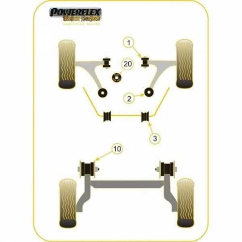 2 Silentblocs renforcés Black Avant triangles avant Fiat Grande Punto