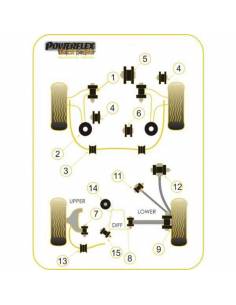 2 Silentblocs renforcés Black support moteur superieur Mitsubishi Lancer Evo 8