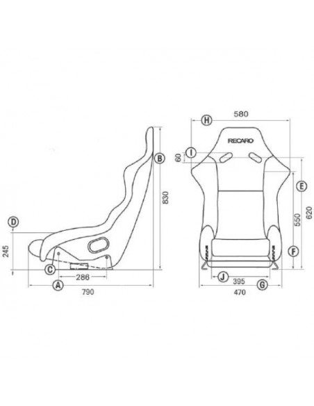 Siège baquet Polyester FIA RECARO Profi SPG Noir