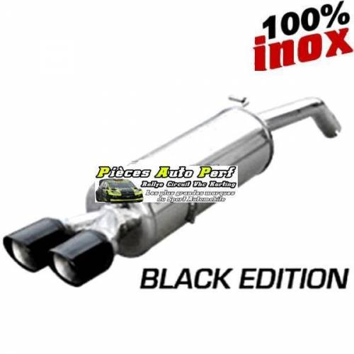 Silencieux échappement arrière Inox 2 sorties X-Race Black 80mm Audi S3 8L 1l8 Turbo